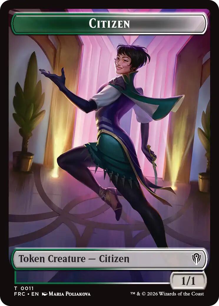 Citizen // Phyrexian Mite Double-Sided Token [Reality Fracture Commander Tokens] | The Time Vault CA