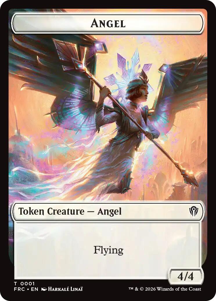 Angel // Myr Double-Sided Token [Reality Fracture Commander Tokens] | The Time Vault CA