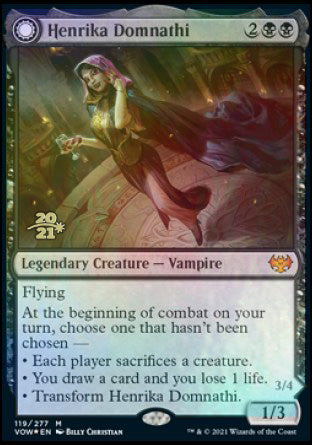 Henrika Domnathi // Henrika, Infernal Seer [Innistrad: Crimson Vow Prerelease Promos] | The Time Vault CA