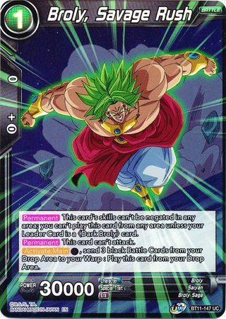Broly, Savage Rush (BT11-147) [Vermilion Bloodline 2nd Edition] | The Time Vault CA