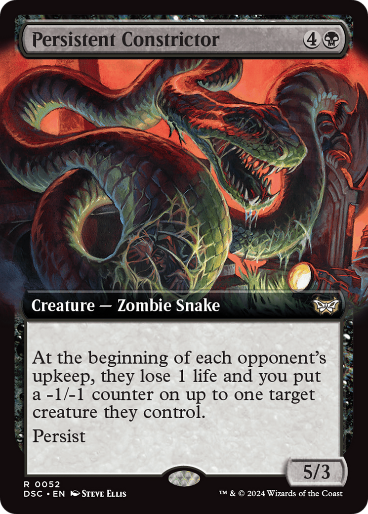 Persistent Constrictor (Extended Art) [Duskmourn: House of Horror Commander] | The Time Vault CA
