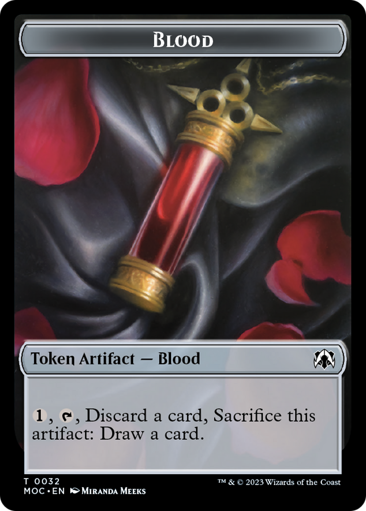 Golem // Blood Double-Sided Token [March of the Machine Commander Tokens] | The Time Vault CA