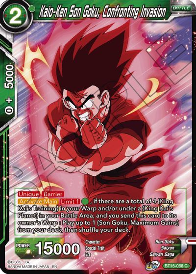 Kaio-Ken Son Goku, Confronting Invasion (BT15-068) [Saiyan Showdown] | The Time Vault CA