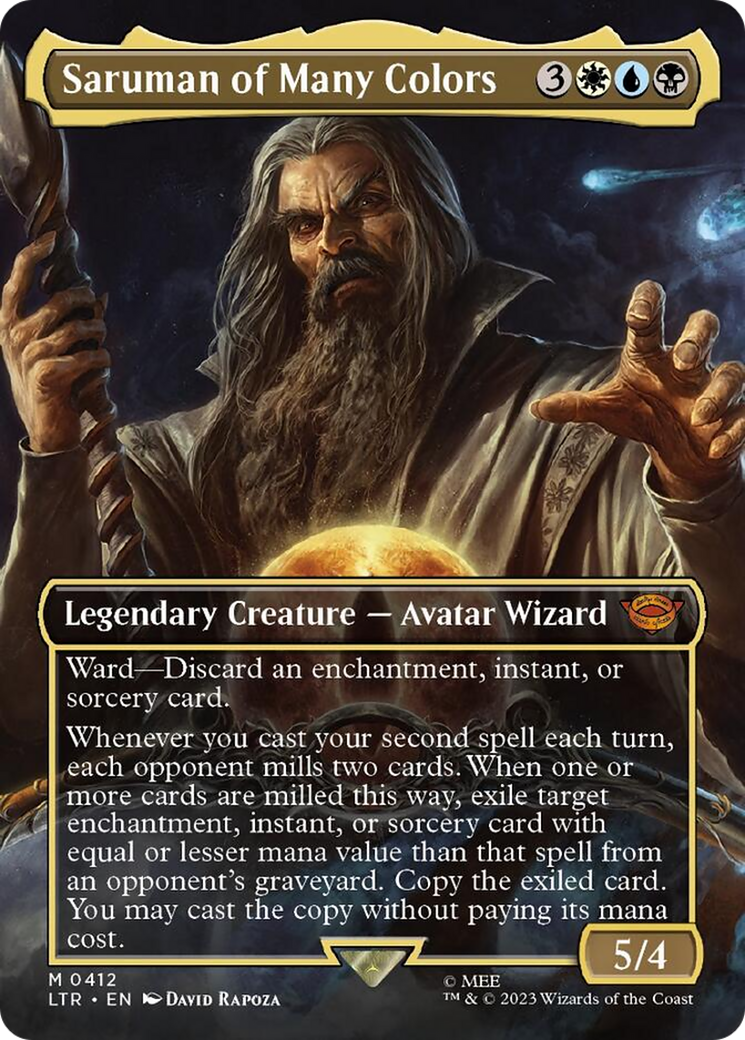 Saruman of Many Colors (Borderless Alternate Art) [The Lord of the Rings: Tales of Middle-Earth] | The Time Vault CA