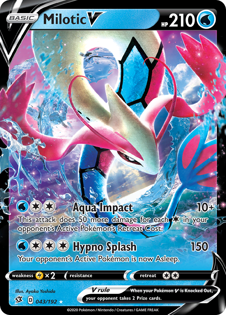 Milotic V (043/192) [Sword & Shield: Rebel Clash] | The Time Vault CA