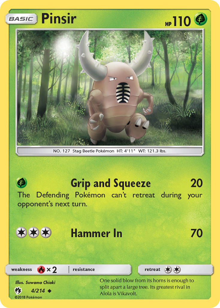 Pinsir (4/214) [Sun & Moon: Lost Thunder] | The Time Vault CA