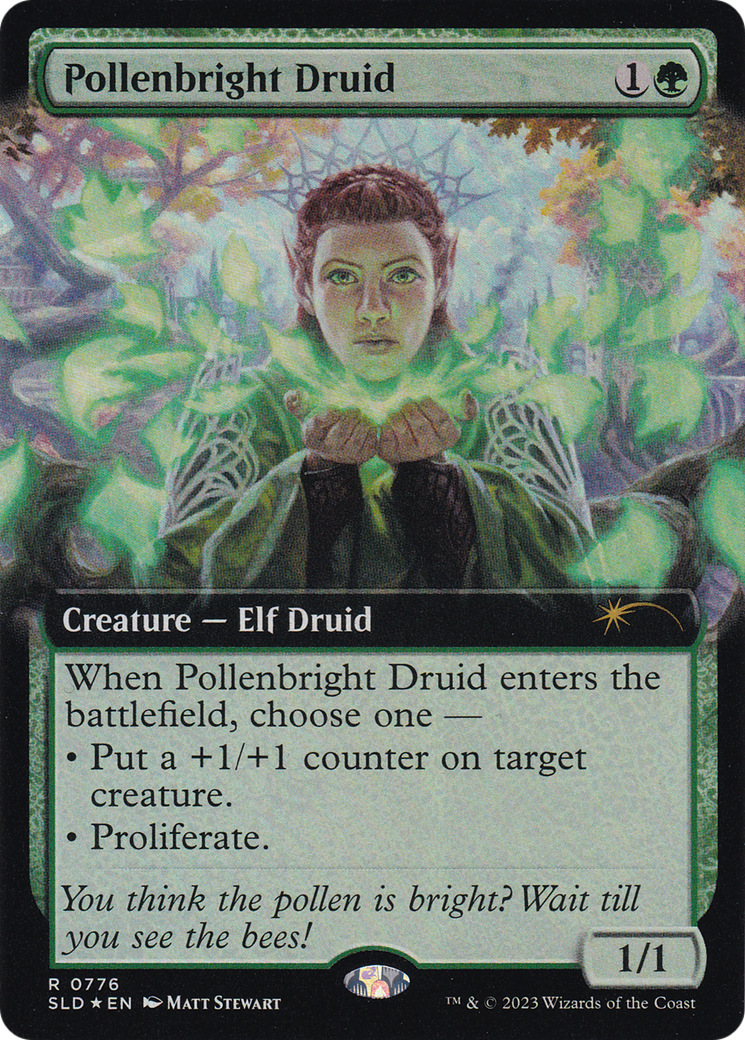 Pollenbright Druid (Extended Art) [Secret Lair Drop Series] | The Time Vault CA