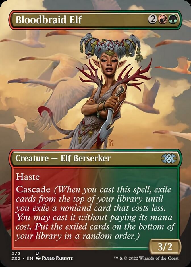 Bloodbraid Elf (Borderless Alternate Art) [Double Masters 2022] | The Time Vault CA