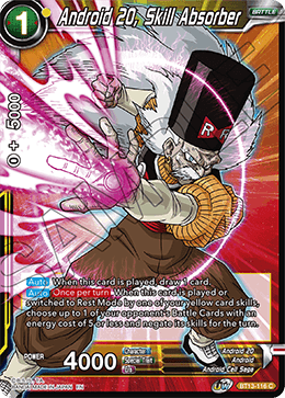 Android 20, Skill Absorber (Common) (BT13-116) [Supreme Rivalry] | The Time Vault CA