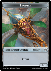 Thopter // Treasure Double-Sided Token [Outlaws of Thunder Junction Commander Tokens] | The Time Vault CA