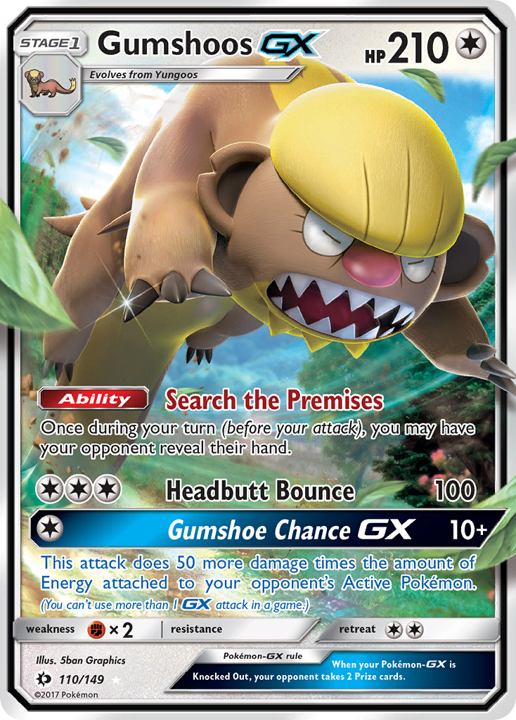 Gumshoos GX (110/149) [Sun & Moon: Base Set] | The Time Vault CA