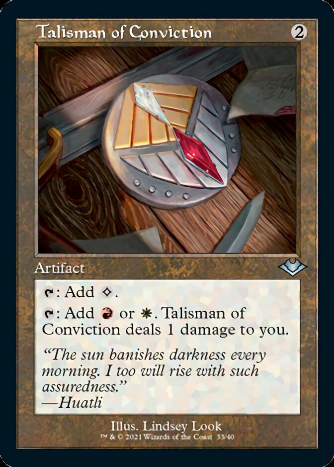 Talisman of Conviction (Retro Foil Etched) [Modern Horizons] | The Time Vault CA