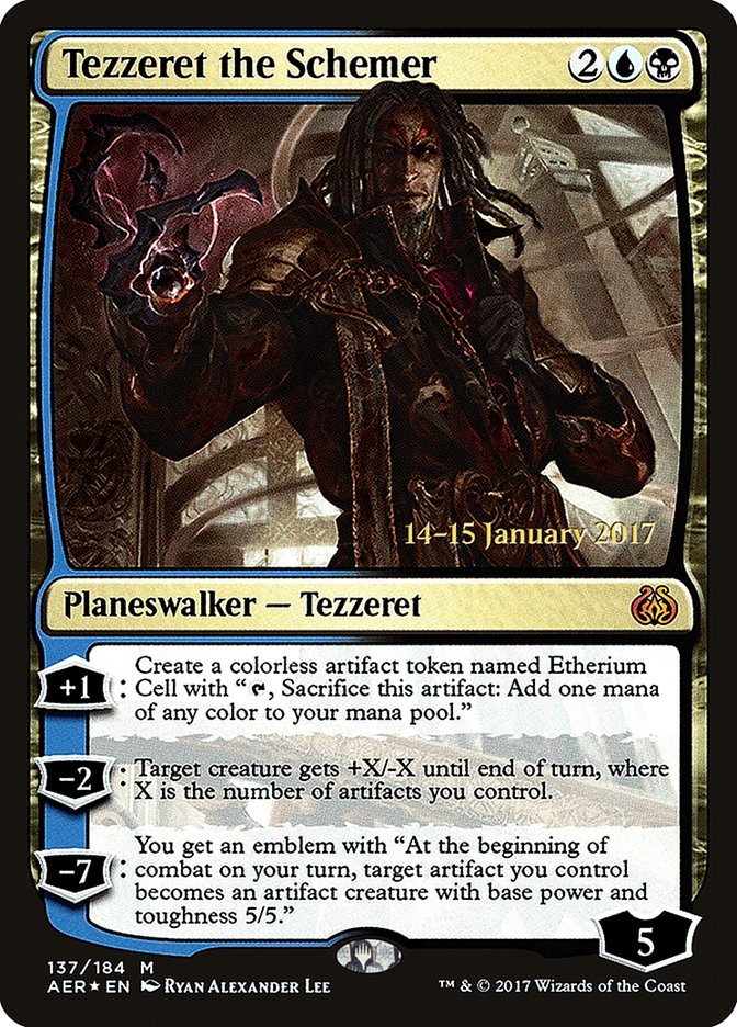 Tezzeret the Schemer [Aether Revolt Prerelease Promos] | The Time Vault CA