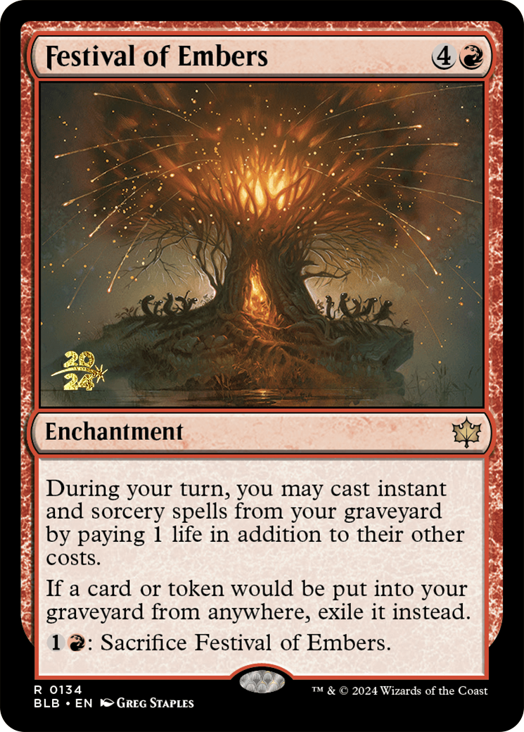 Festival of Embers [Bloomburrow Prerelease Promos] | The Time Vault CA