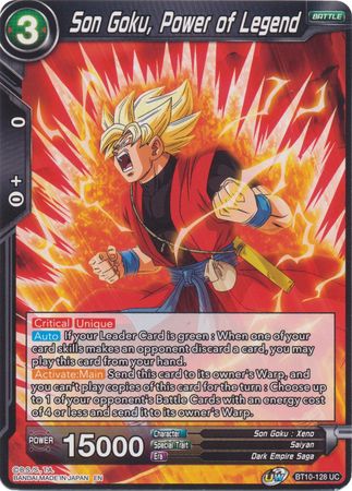 Son Goku, Power of Legend (BT10-128) [Rise of the Unison Warrior 2nd Edition] | The Time Vault CA