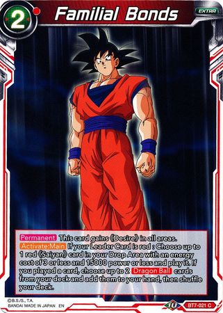 Familial Bonds (BT7-021) [Assault of the Saiyans] | The Time Vault CA