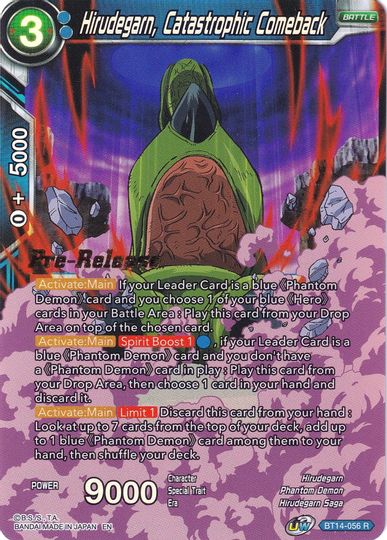 Hirudegarn, Catastrophic Comeback (BT14-056) [Cross Spirits Prerelease Promos] | The Time Vault CA