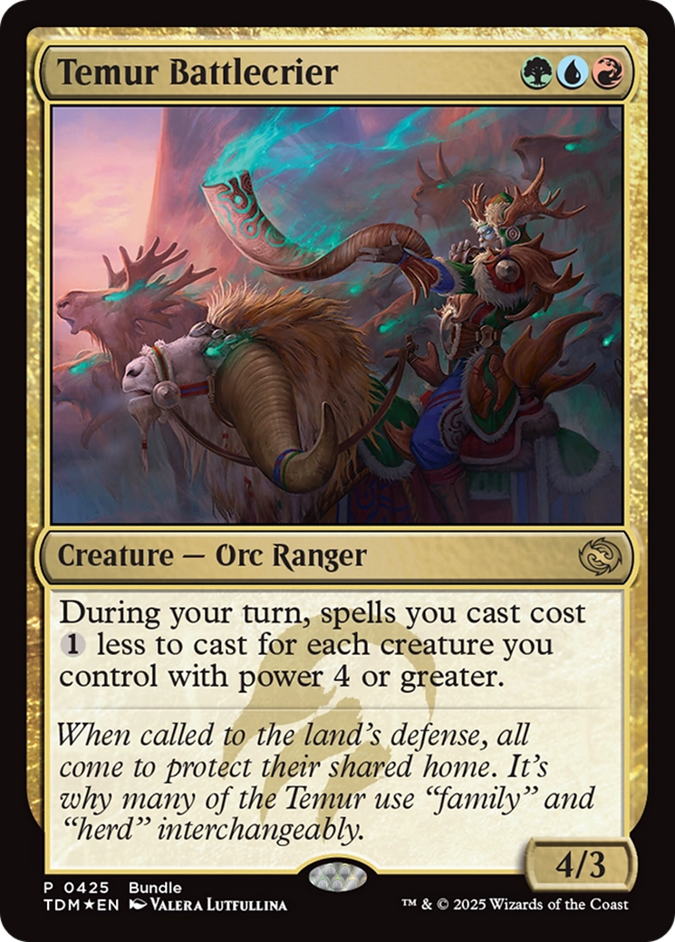Temur Battlecrier (Bundle) [Tarkir: Dragonstorm Promos] | The Time Vault CA