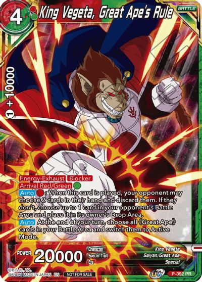 King Vegeta, Great Ape's Rule (P-352) [Tournament Promotion Cards] | The Time Vault CA