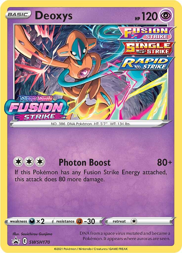 Deoxys (SWSH170) (Prerelease Promo) [Sword & Shield: Black Star Promos] | The Time Vault CA