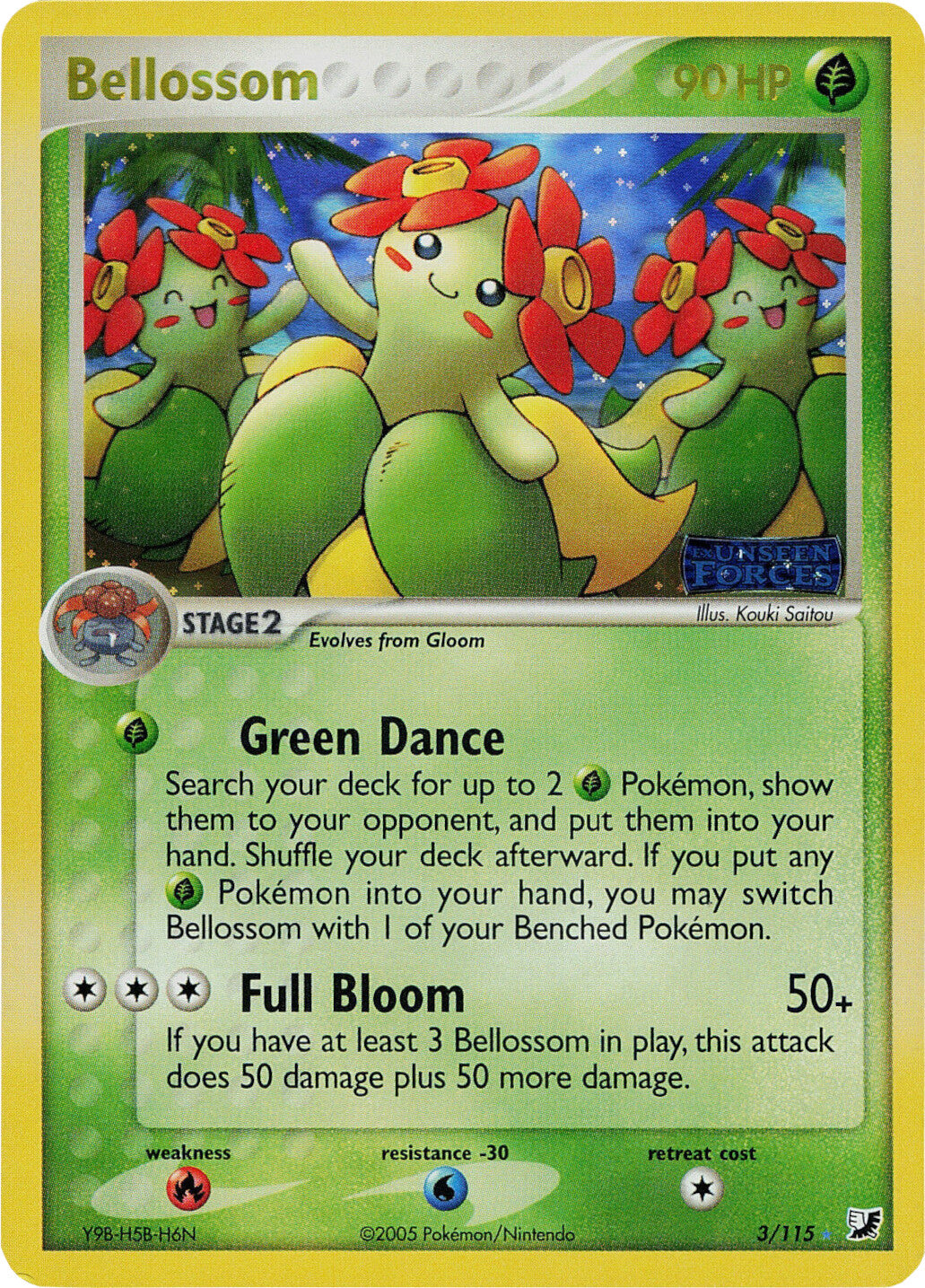 Bellossom (3/115) (Stamped) [EX: Unseen Forces] | The Time Vault CA