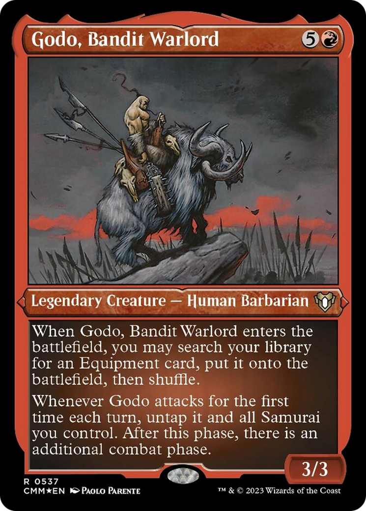 Godo, Bandit Warlord (Foil Etched) [Commander Masters] | The Time Vault CA