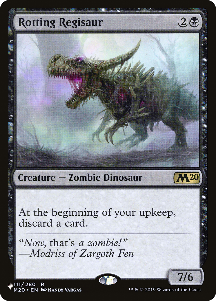 Rotting Regisaur [The List] | The Time Vault CA