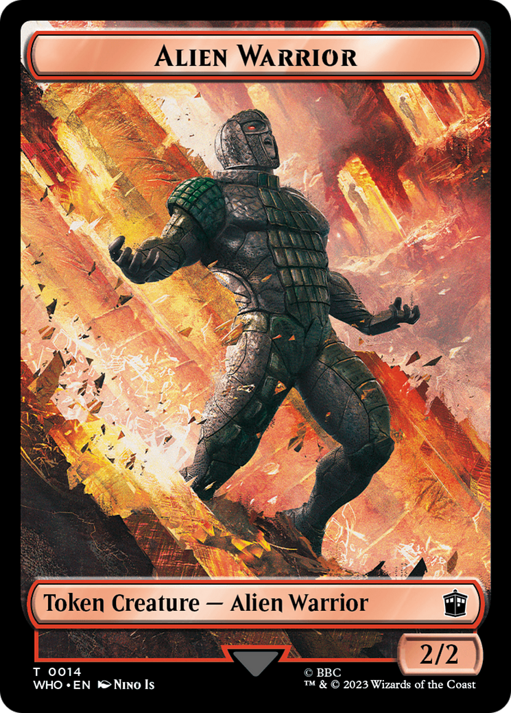 Alien Rhino // Alien Warrior Double-Sided Token [Doctor Who Tokens] | The Time Vault CA