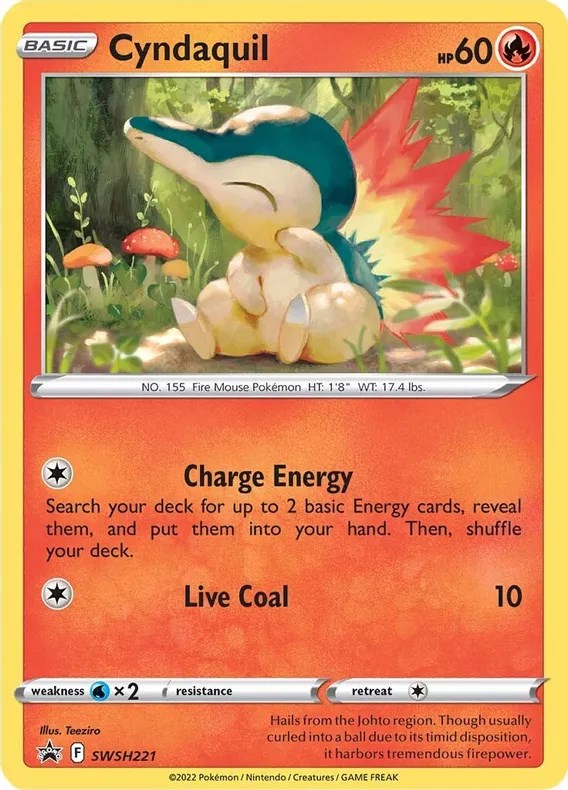 Cyndaquil (SWSH221) (Cosmos Holo) [Sword & Shield: Black Star Promos] | The Time Vault CA