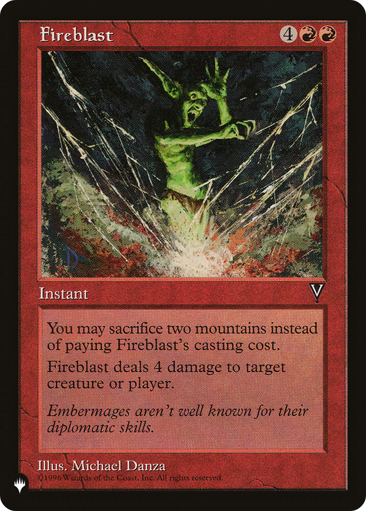 Fireblast [The List] | The Time Vault CA