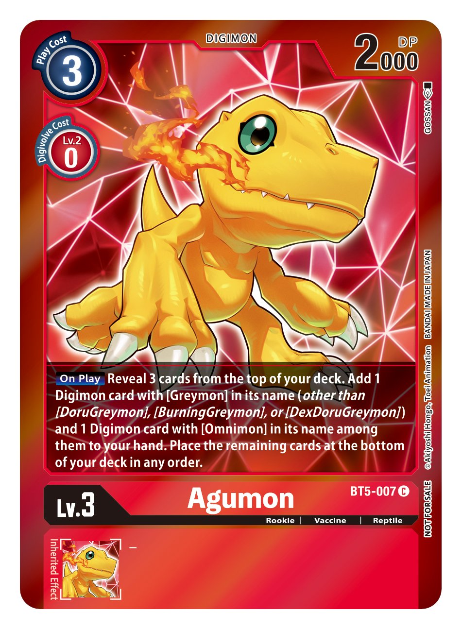 Agumon [BT5-007] (Event Pack 2) [Battle of Omni] | The Time Vault CA