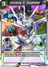 Universe 3, Assemble! (Divine Multiverse Draft Tournament) (DB2-161) [Tournament Promotion Cards] | The Time Vault CA