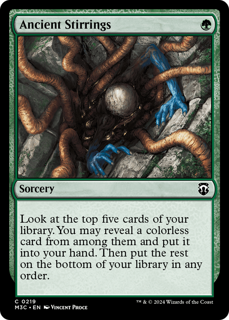 Ancient Stirrings (Ripple Foil) [Modern Horizons 3 Commander] | The Time Vault CA