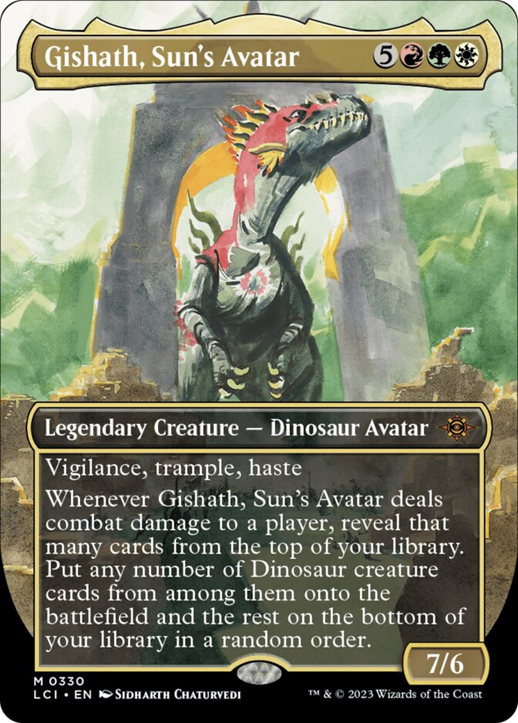 Gishath, Sun's Avatar (Borderless) [The Lost Caverns of Ixalan] | The Time Vault CA