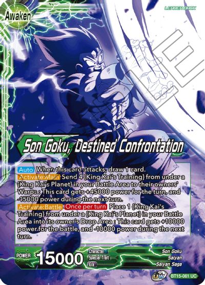 Son Goku // Son Goku, Destined Confrontation (BT15-061) [Saiyan Showdown] | The Time Vault CA