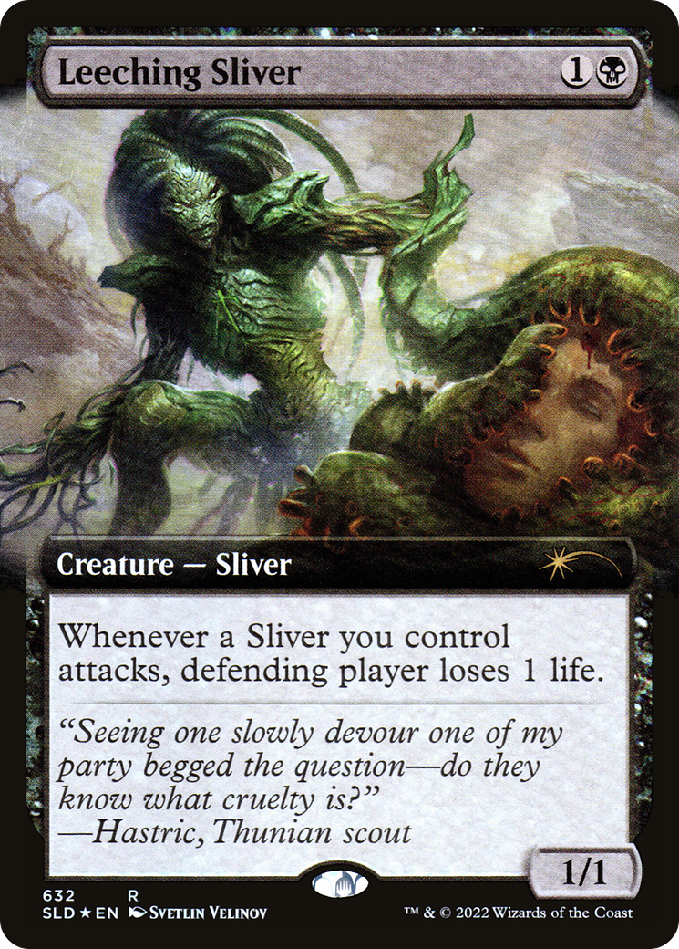 Leeching Sliver (Extended Art) [Secret Lair Drop Promos] | The Time Vault CA