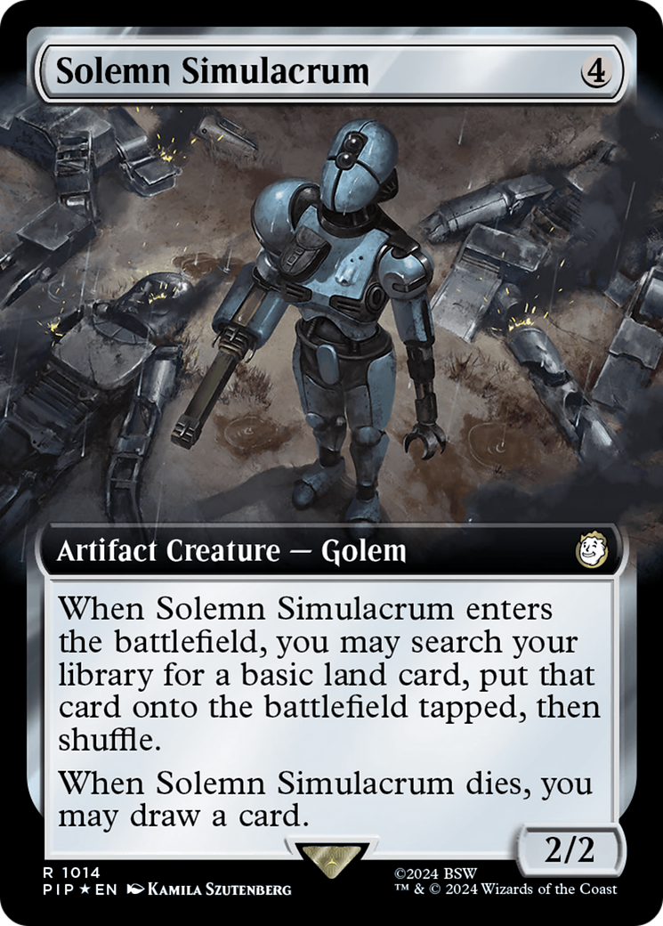 Solemn Simulacrum (Extended Art) (Surge Foil) [Fallout] | The Time Vault CA