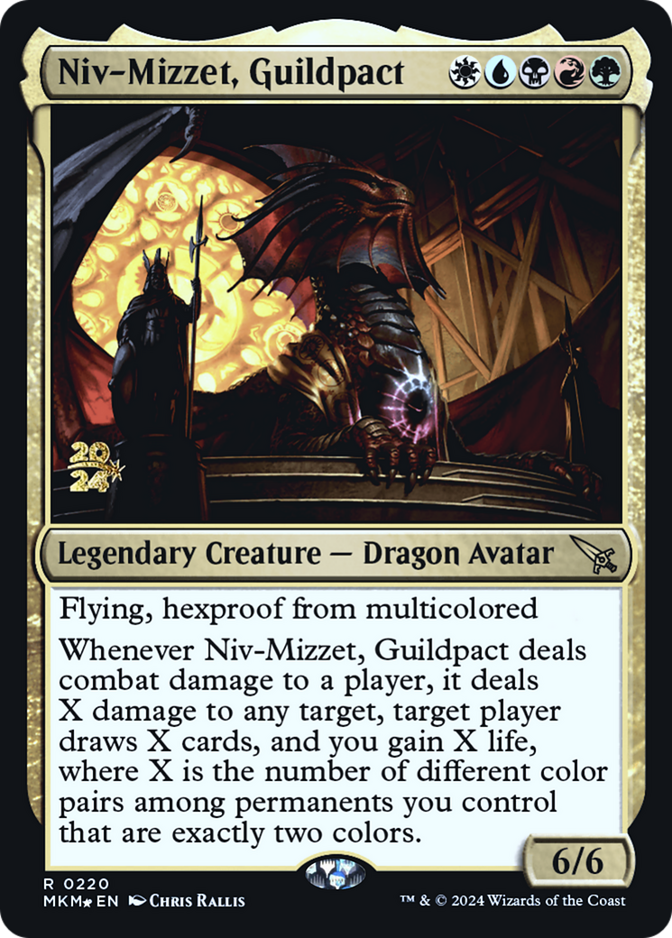 Niv-Mizzet, Guildpact [Murders at Karlov Manor Prerelease Promos] | The Time Vault CA