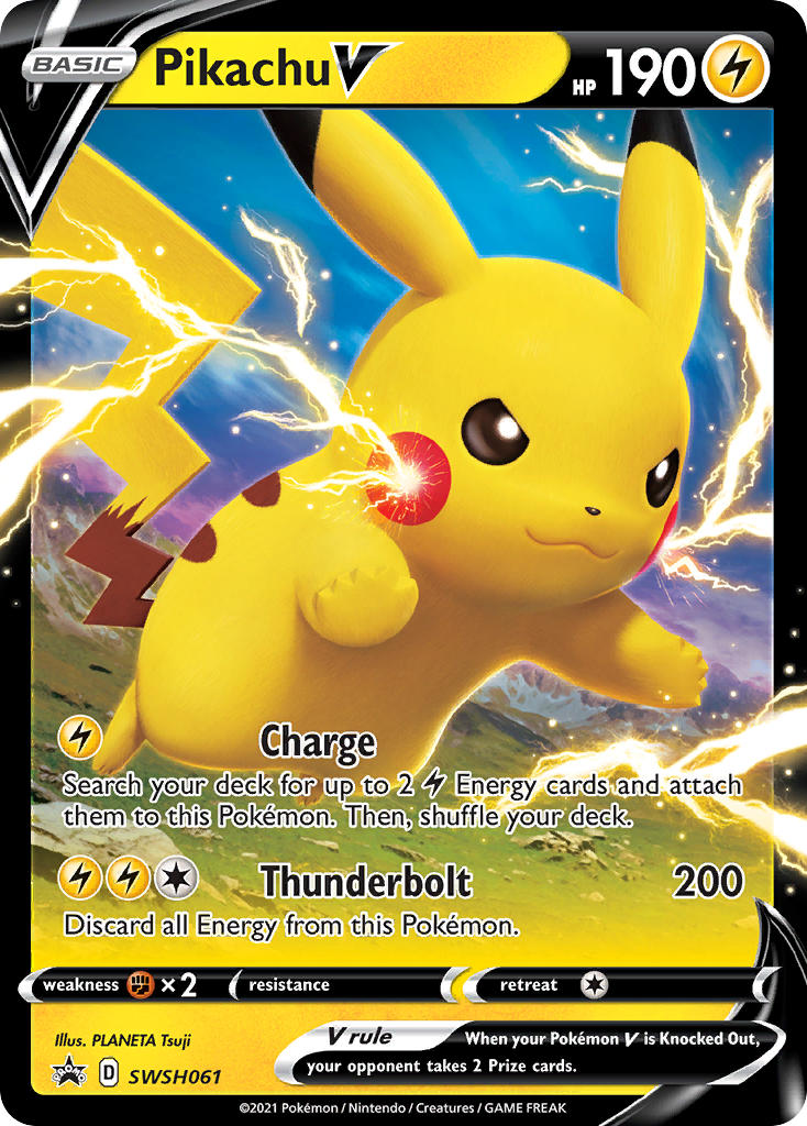 Pikachu V (SWSH061) (Jumbo Card) [Sword & Shield: Black Star Promos] | The Time Vault CA