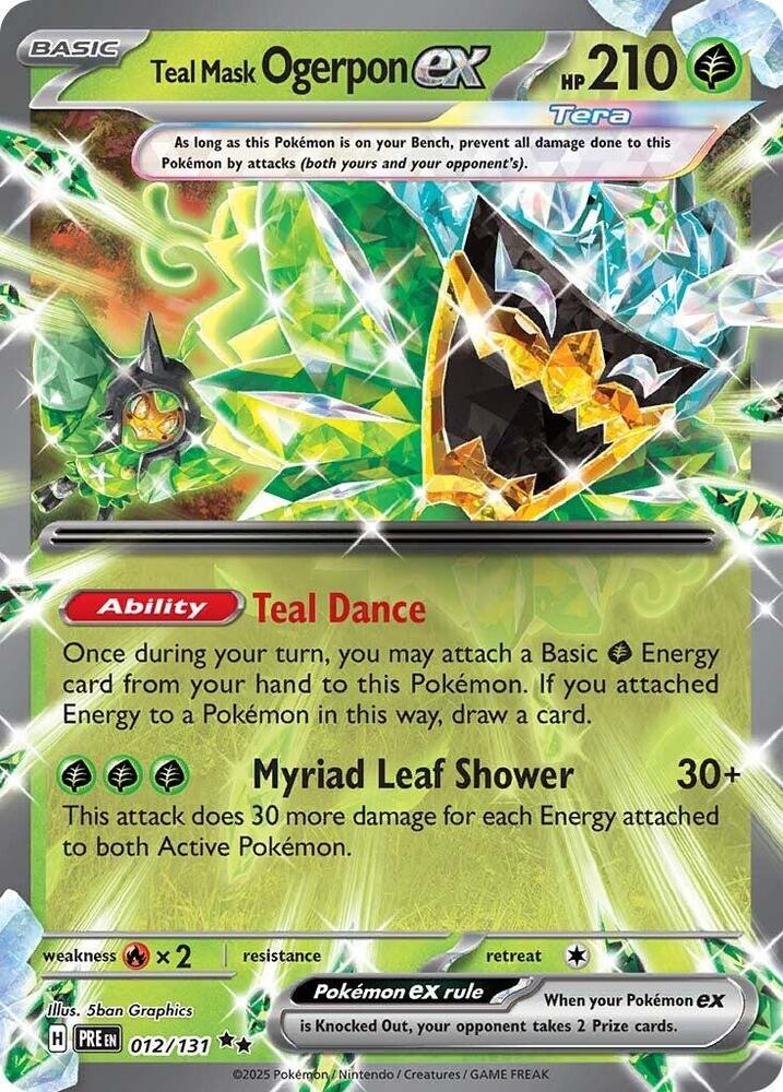 Teal Mask Ogerpon ex (012/131) [Scarlet & Violet: Prismatic Evolutions] | The Time Vault CA