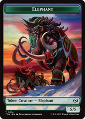 Elephant // Treasure Double-Sided Token [Tarkir: Dragonstorm Tokens] | The Time Vault CA