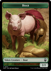 Boar (Ripple Foil) // Forest Dryad Double-Sided Token [Modern Horizons 3 Commander Tokens] | The Time Vault CA