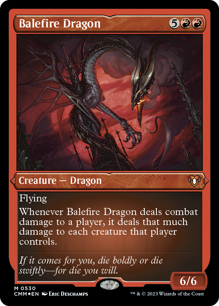 Balefire Dragon (Foil Etched) [Commander Masters] | The Time Vault CA