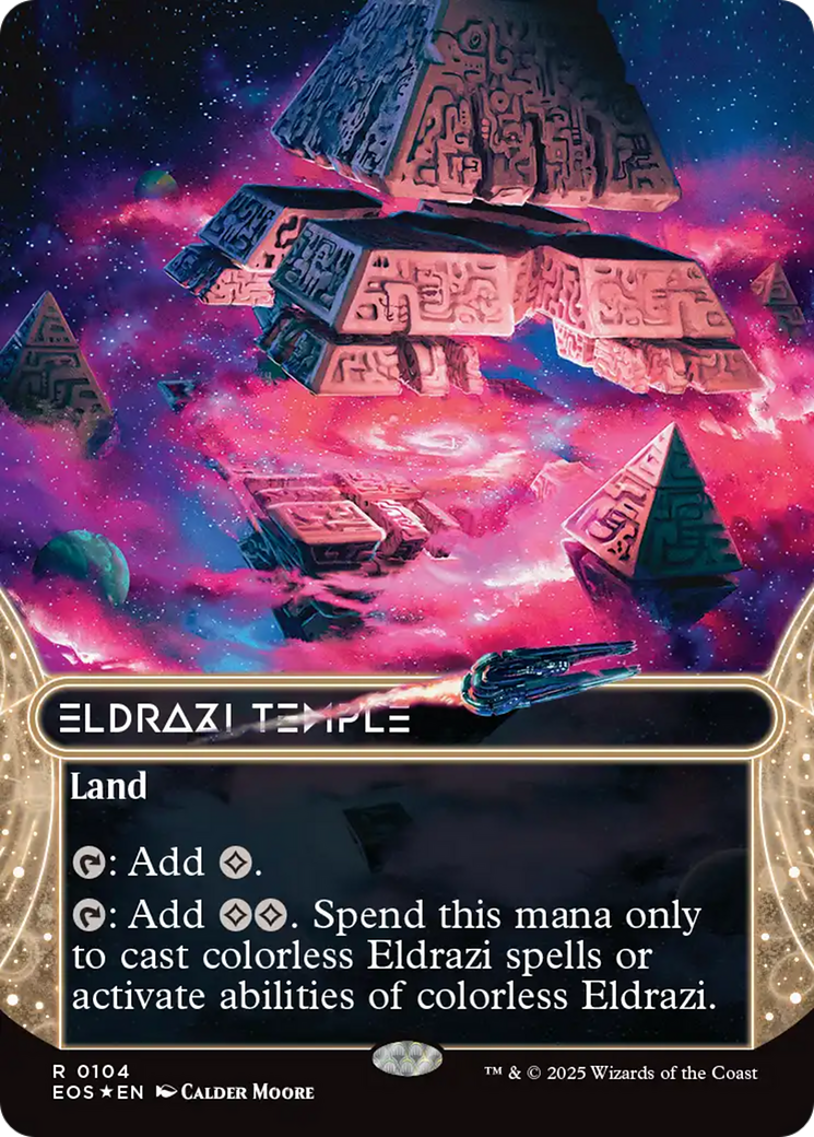 Eldrazi Temple (0104) (Borderless) (Galaxy Foil) [Edge of Eternities: Stellar Sights] | The Time Vault CA