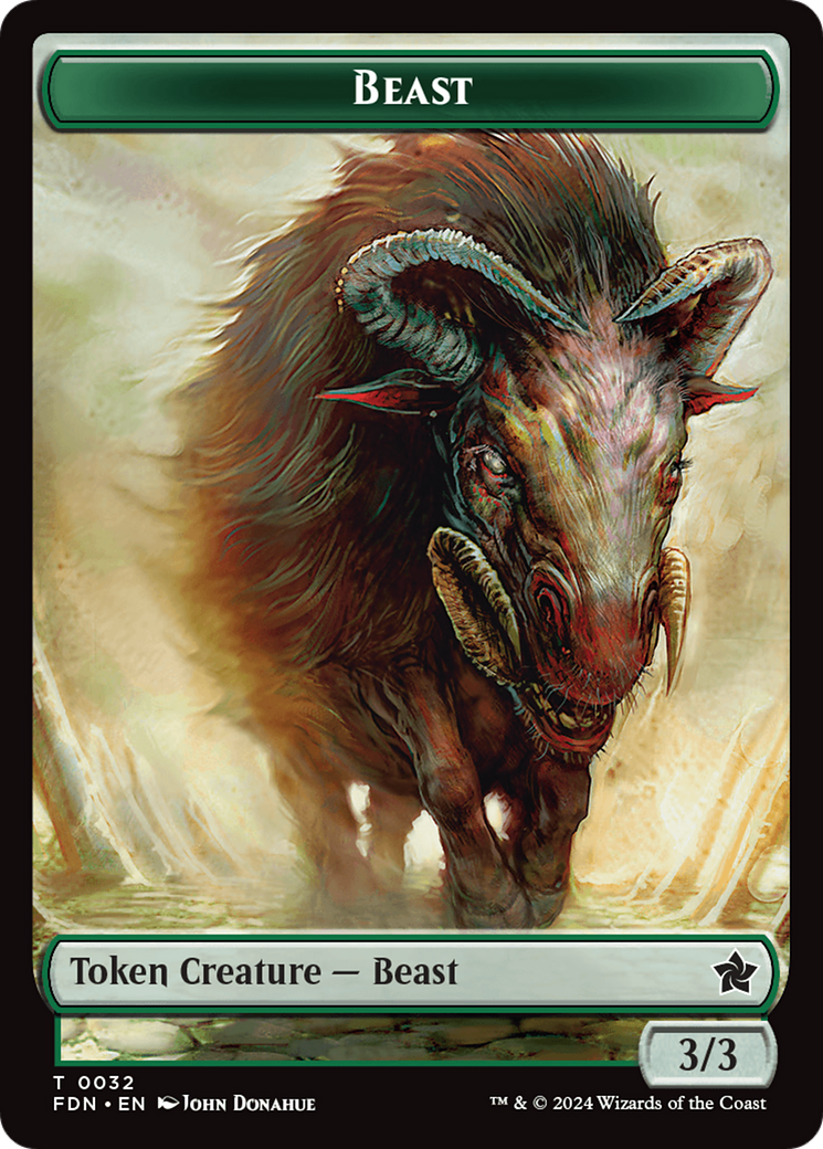 Dog // Beast (0032) Double-Sided Token [Foundations Tokens] | The Time Vault CA