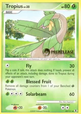 Tropius (52/111) (Prerelease Promo) [Nintendo: Black Star Promos] | The Time Vault CA