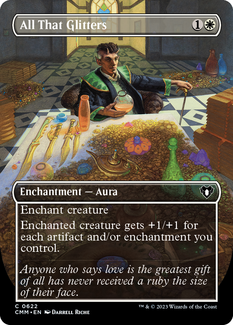 All That Glitters (Borderless Alternate Art) [Commander Masters] | The Time Vault CA