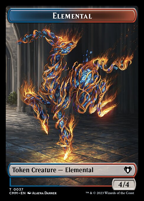 Treasure // Elemental (0037) Double-Sided Token [Commander Masters Tokens] | The Time Vault CA