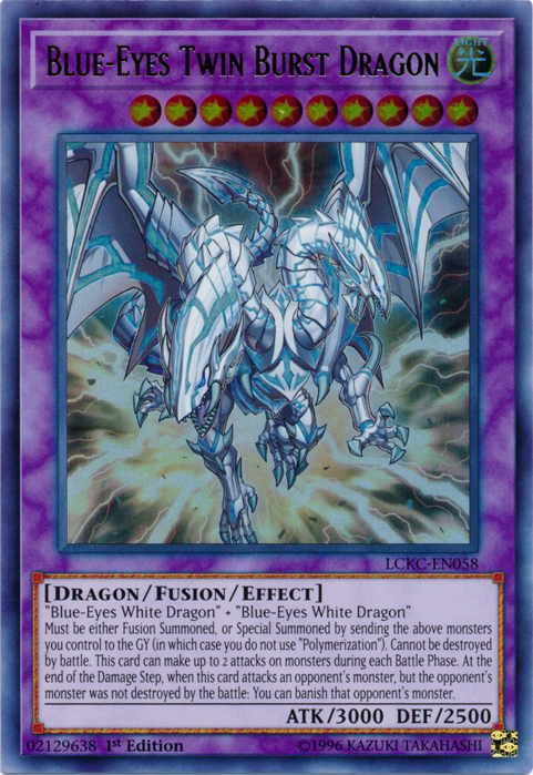 Blue-Eyes Twin Burst Dragon [LCKC-EN058] Ultra Rare | The Time Vault CA