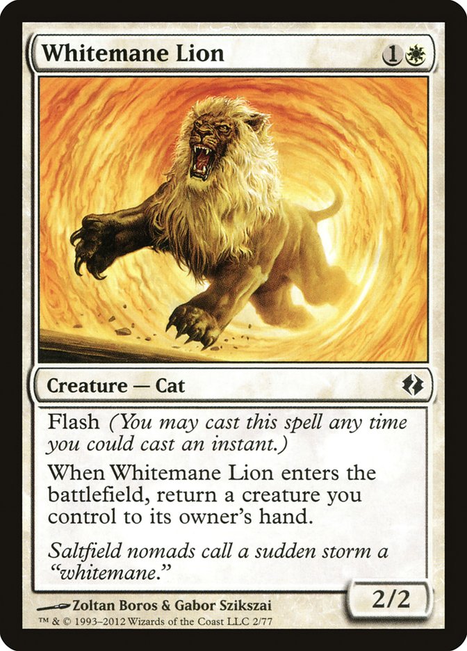Whitemane Lion [Duel Decks: Venser vs. Koth] | The Time Vault CA